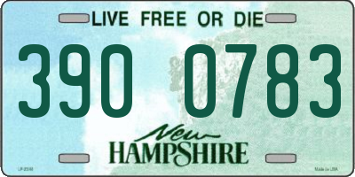 NH license plate 3900783