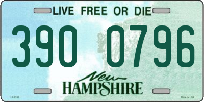NH license plate 3900796