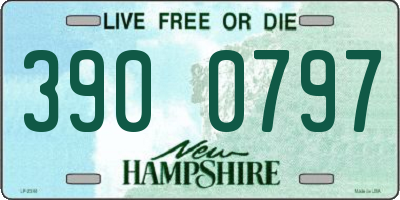 NH license plate 3900797
