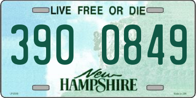 NH license plate 3900849