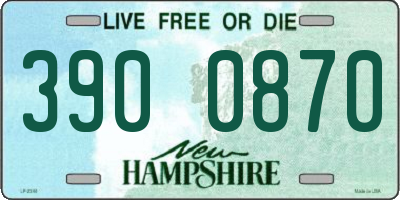 NH license plate 3900870
