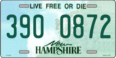 NH license plate 3900872