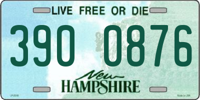 NH license plate 3900876