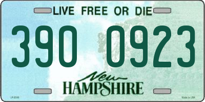 NH license plate 3900923