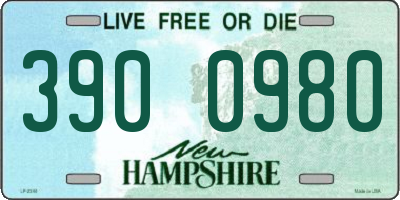 NH license plate 3900980