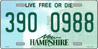 NH license plate 3900988