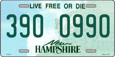 NH license plate 3900990