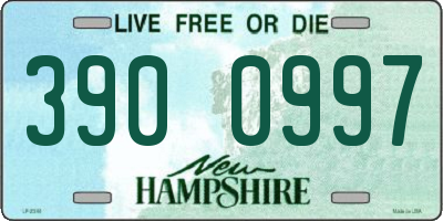NH license plate 3900997