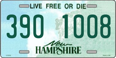 NH license plate 3901008