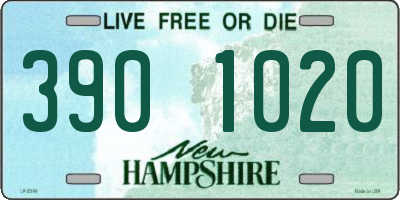 NH license plate 3901020
