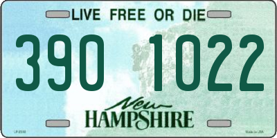 NH license plate 3901022