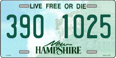 NH license plate 3901025