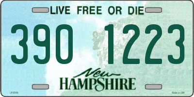 NH license plate 3901223