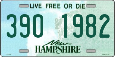 NH license plate 3901982