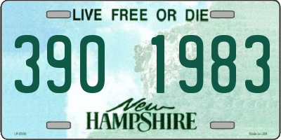 NH license plate 3901983