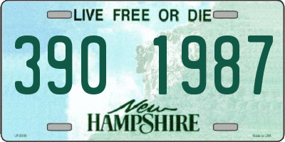 NH license plate 3901987