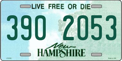 NH license plate 3902053