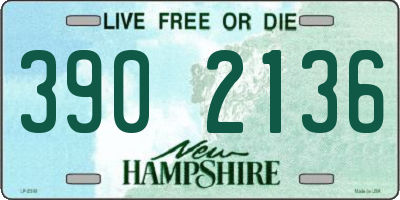 NH license plate 3902136
