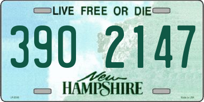 NH license plate 3902147
