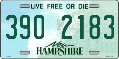 NH license plate 3902183
