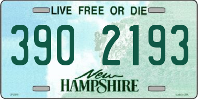NH license plate 3902193
