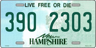 NH license plate 3902303