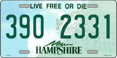 NH license plate 3902331