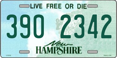 NH license plate 3902342