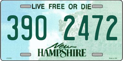 NH license plate 3902472