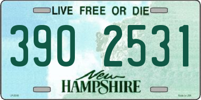 NH license plate 3902531