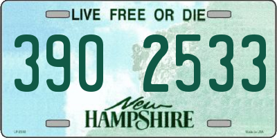 NH license plate 3902533