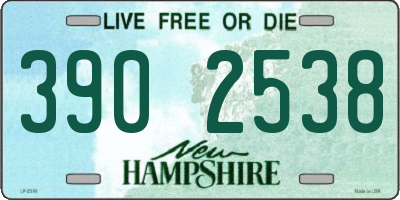 NH license plate 3902538