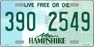 NH license plate 3902549