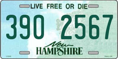 NH license plate 3902567