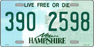 NH license plate 3902598