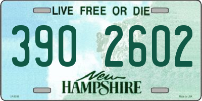 NH license plate 3902602