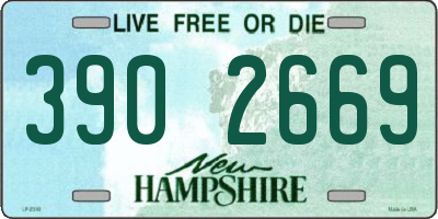 NH license plate 3902669