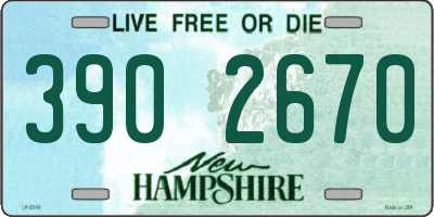 NH license plate 3902670