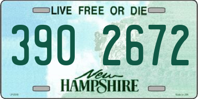 NH license plate 3902672