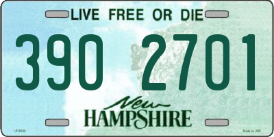 NH license plate 3902701