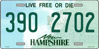 NH license plate 3902702