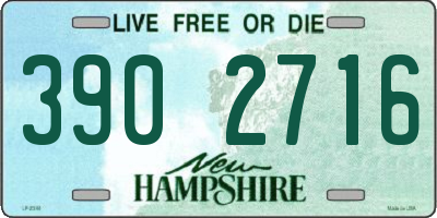 NH license plate 3902716