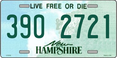 NH license plate 3902721