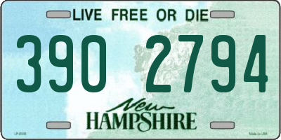NH license plate 3902794