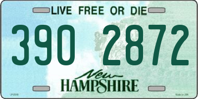 NH license plate 3902872
