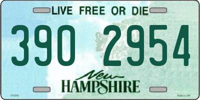 NH license plate 3902954