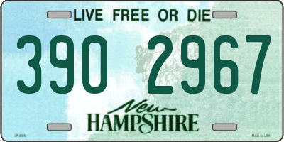 NH license plate 3902967