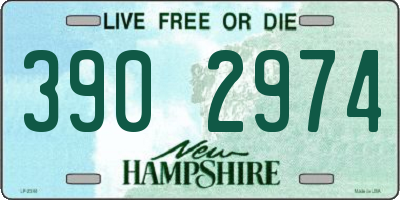 NH license plate 3902974