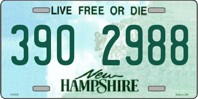 NH license plate 3902988