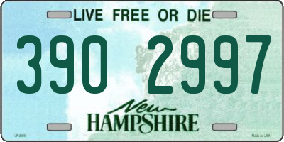 NH license plate 3902997